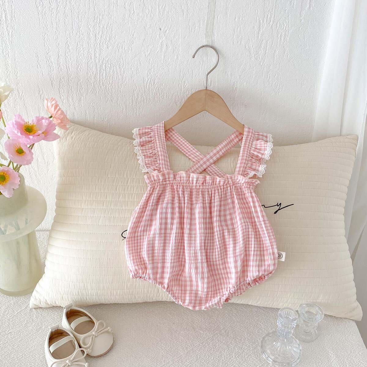 Checkered romper