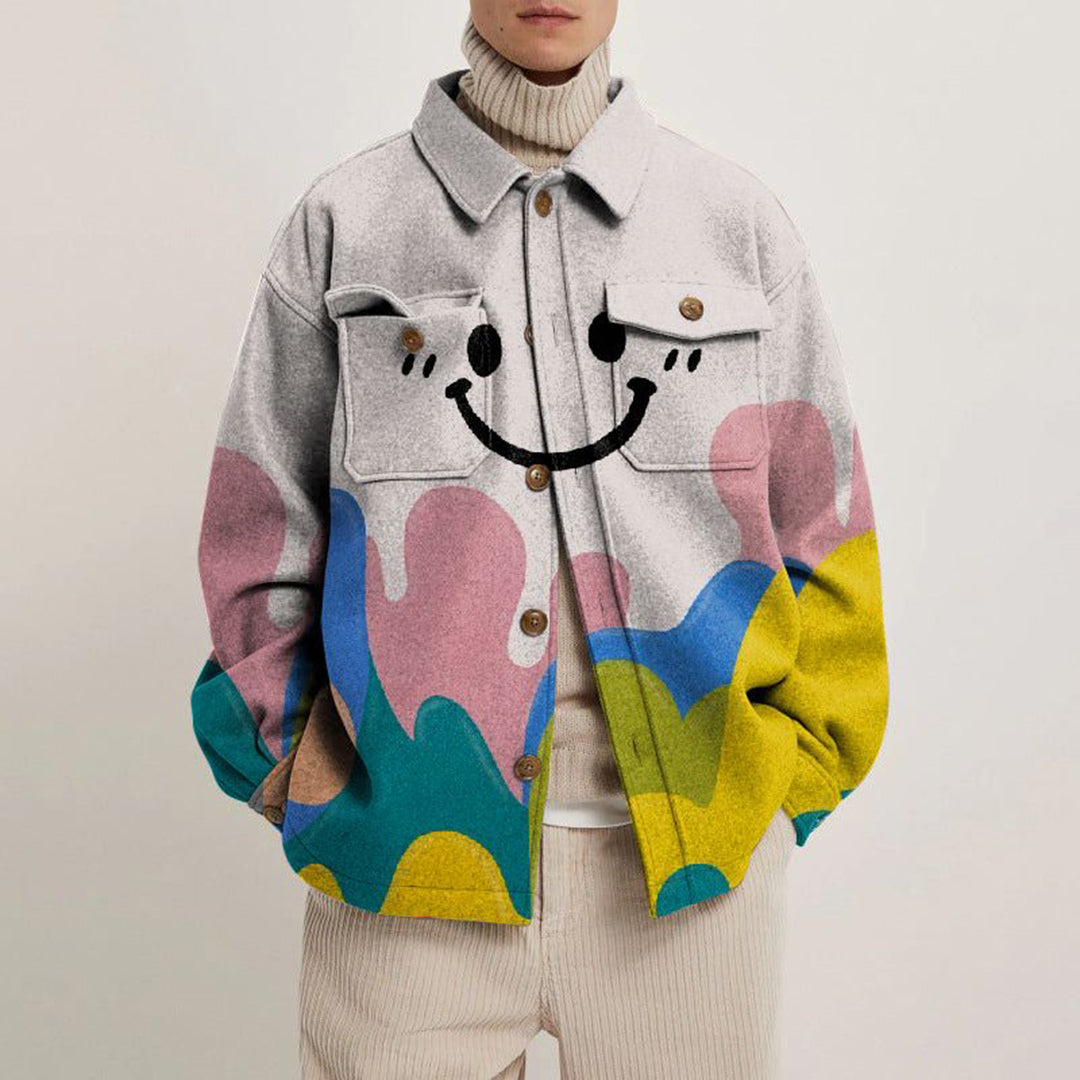 Emanuele - Stylish printed men's jacket for a trendy look