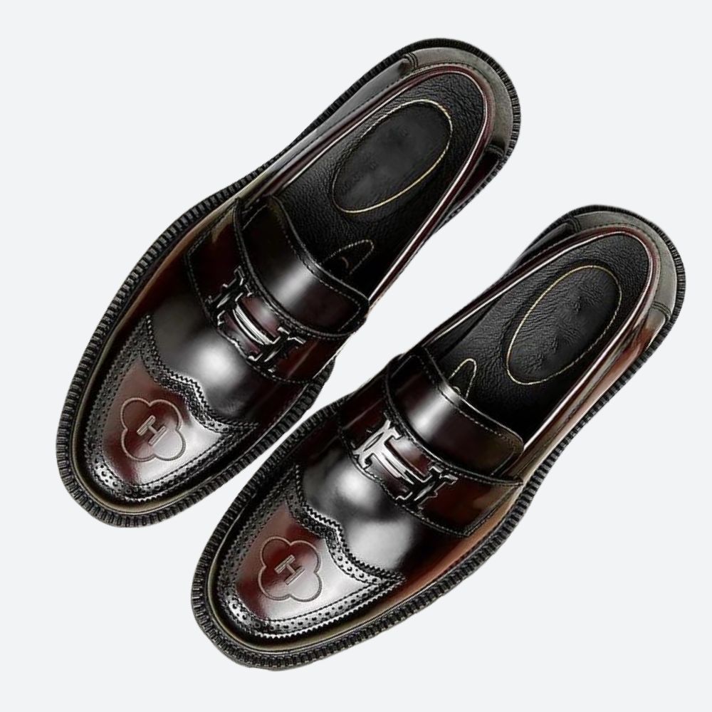 Stylish men's leather shoes - Pitou