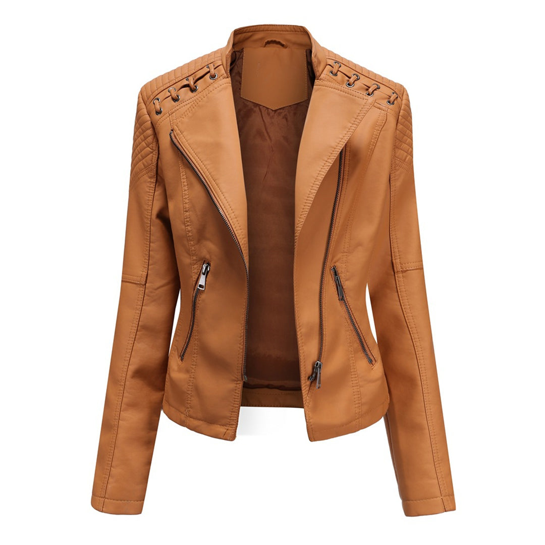 MARIE - Elegant leather jacket for a trendy look