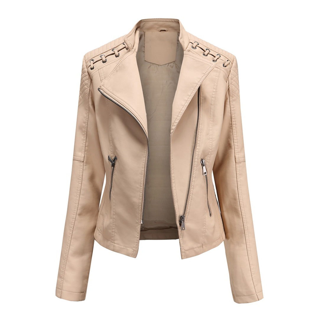 MARIE - Elegant leather jacket for a trendy look