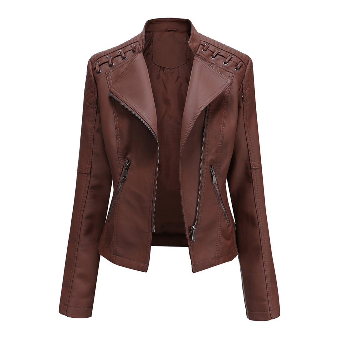 MARIE - Elegant leather jacket for a trendy look