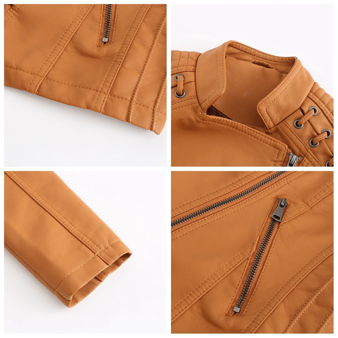 MARIE - Elegant leather jacket for a trendy look