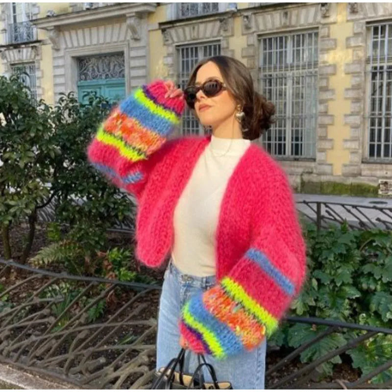 Bridget - Stylish Striped Open Sweater for a Trendy Look