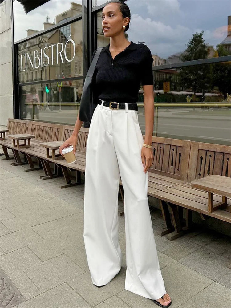 Olivia | Chic White Chino Trousers for a Stylish Look