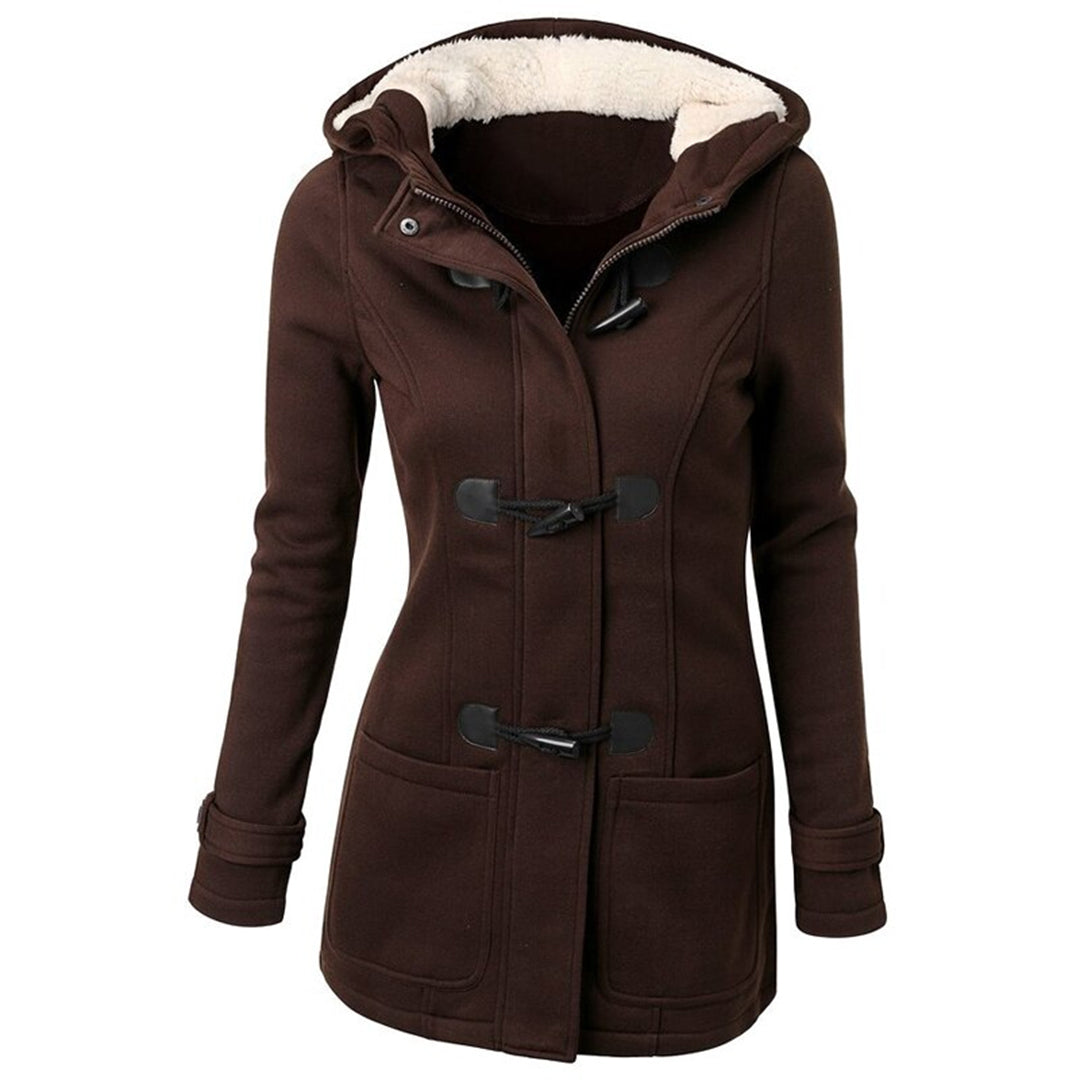 Samantha - Stylish long hooded winter coat for women