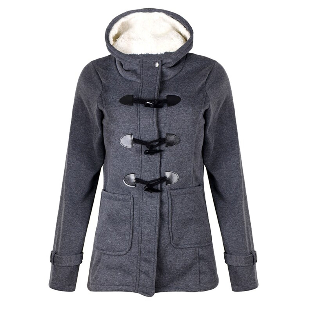Samantha - Stylish long hooded winter coat for women