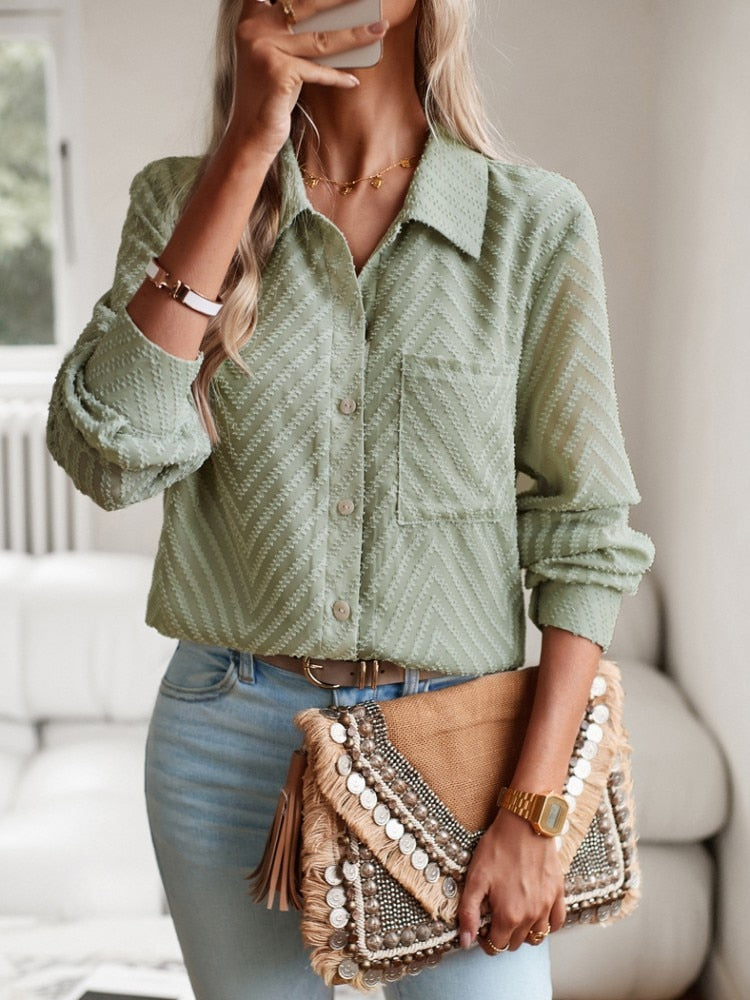 Melanie - Elegant and Comfortable Women's Blouse with Beautiful Pattern