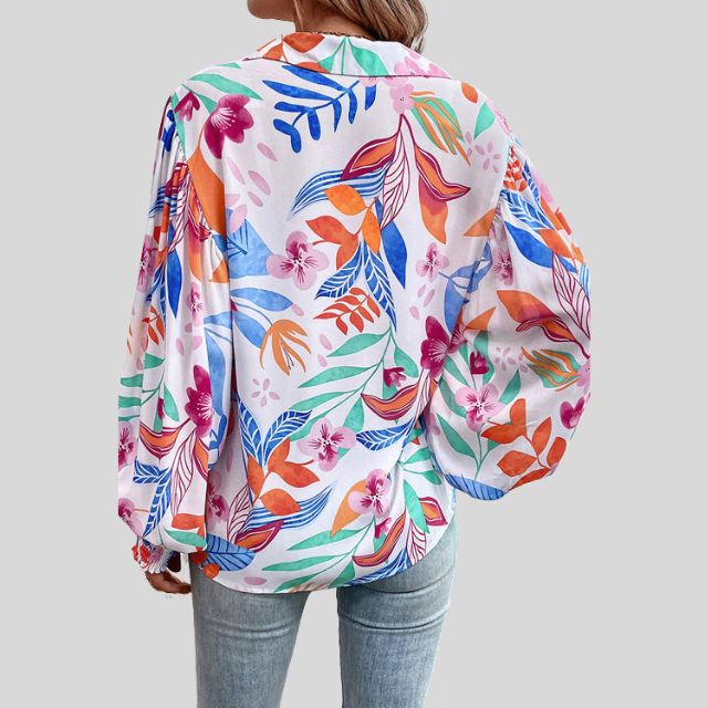 Aila - Elegant Women's Blouse with Beautiful Floral Print
