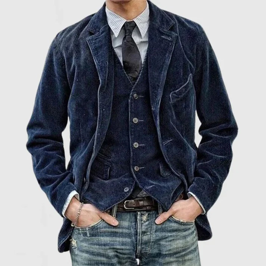 Stylish men's corduroy jacket