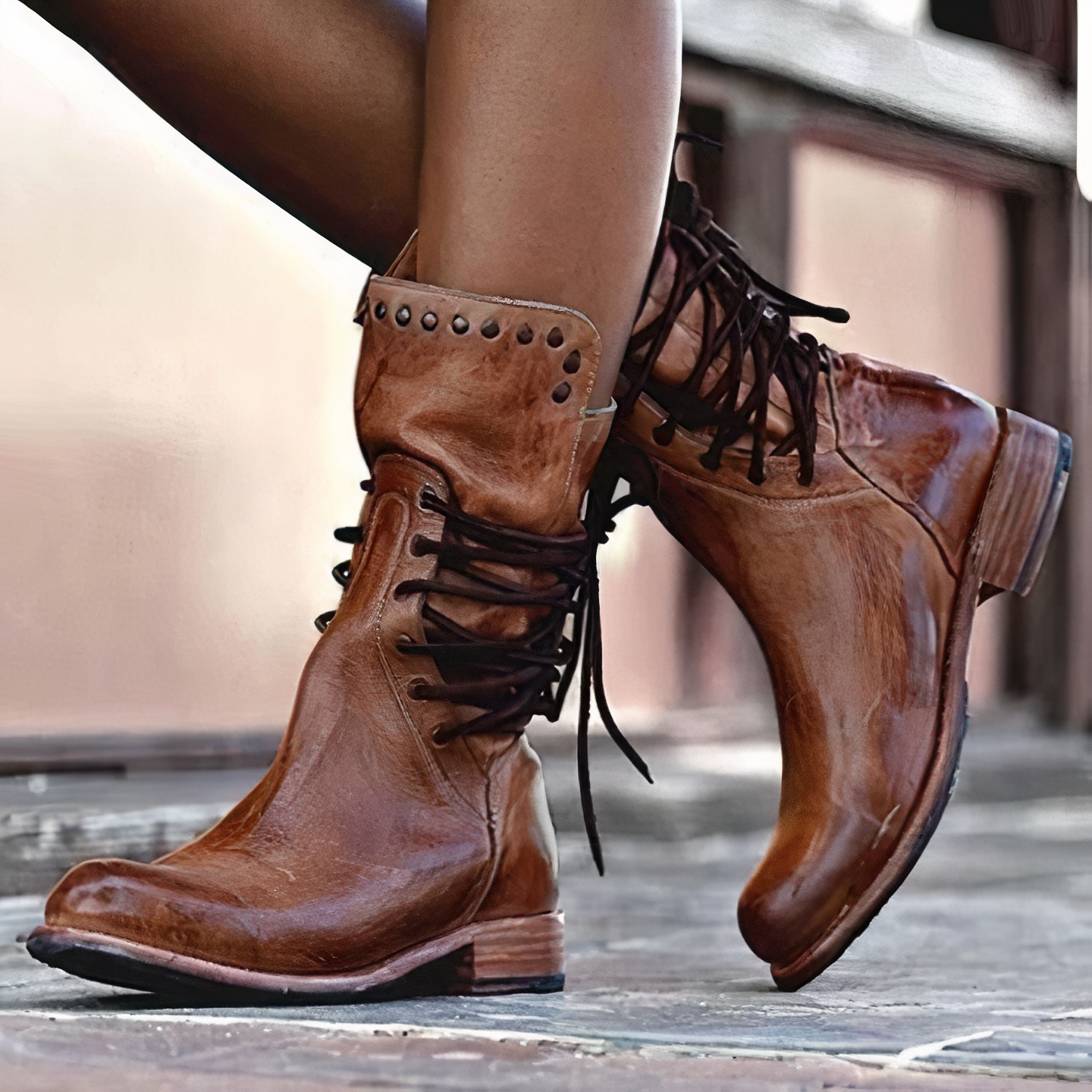 Stylish Long Leather Boots - Xenia