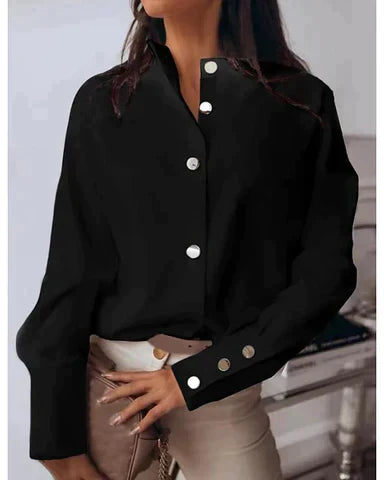 Stylish Long-Sleeved Knotted Blouse for Women - Dana
