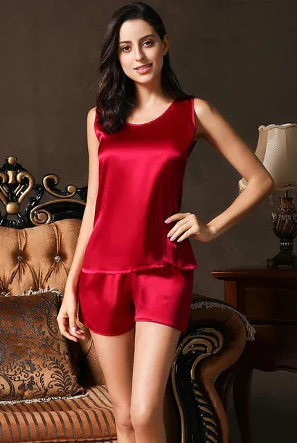 Aurora - Luxury Silk Summer Pajamas for Women
