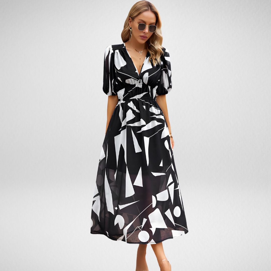 Livia™ - Elegant dress with V-neck