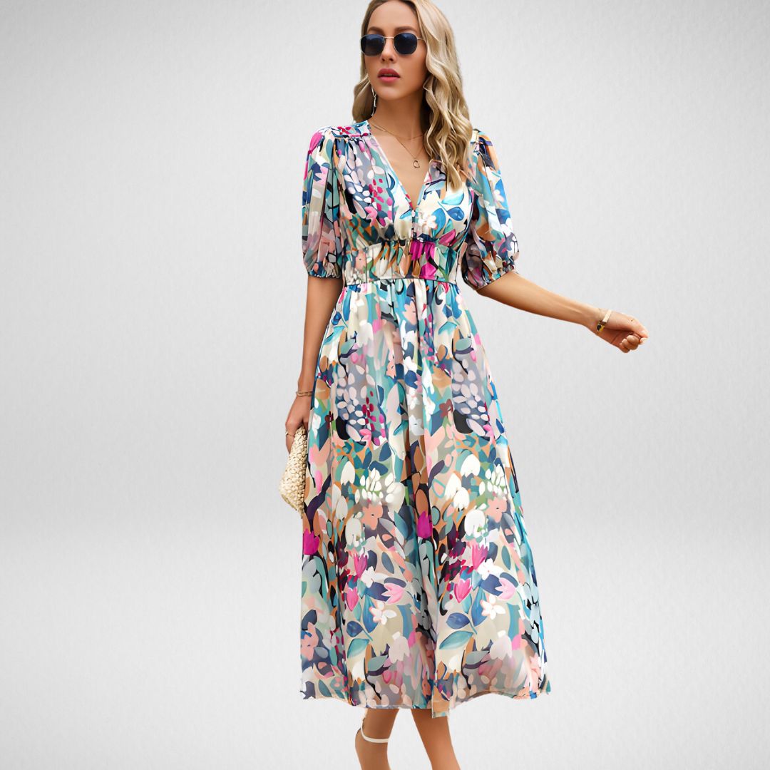 Livia™ - Elegant dress with V-neck