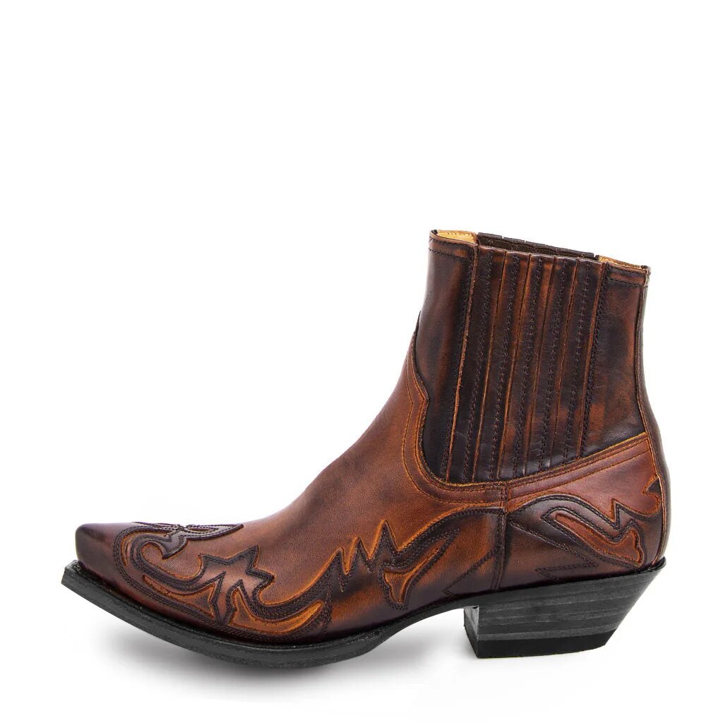 Stylish Unisex Leather Cowboy Boots - Maverick