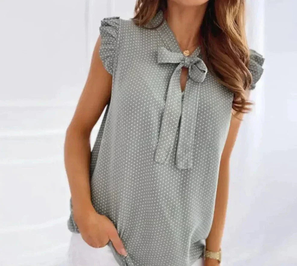 Rhea - Chic and Fashionable Bow Blouse for Women