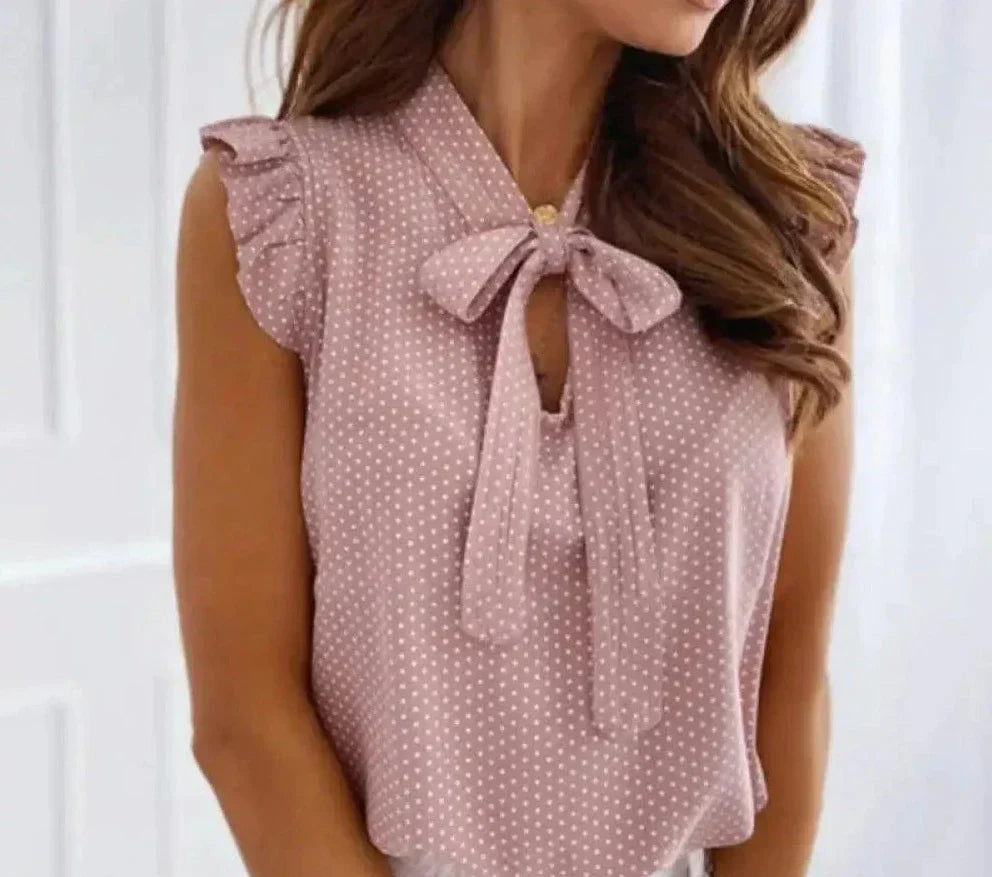 Rhea - Chic and Fashionable Bow Blouse for Women