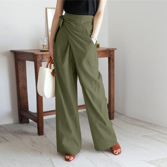 Elaine - Stylish high-waisted wrap trousers for a sophisticated look