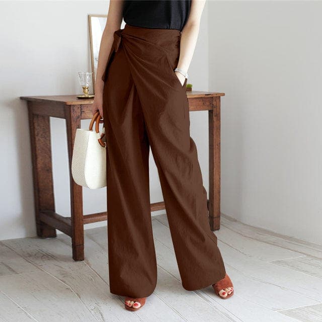 Elaine - Stylish high-waisted wrap trousers for a sophisticated look