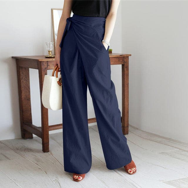 Elaine - Stylish high-waisted wrap trousers for a sophisticated look