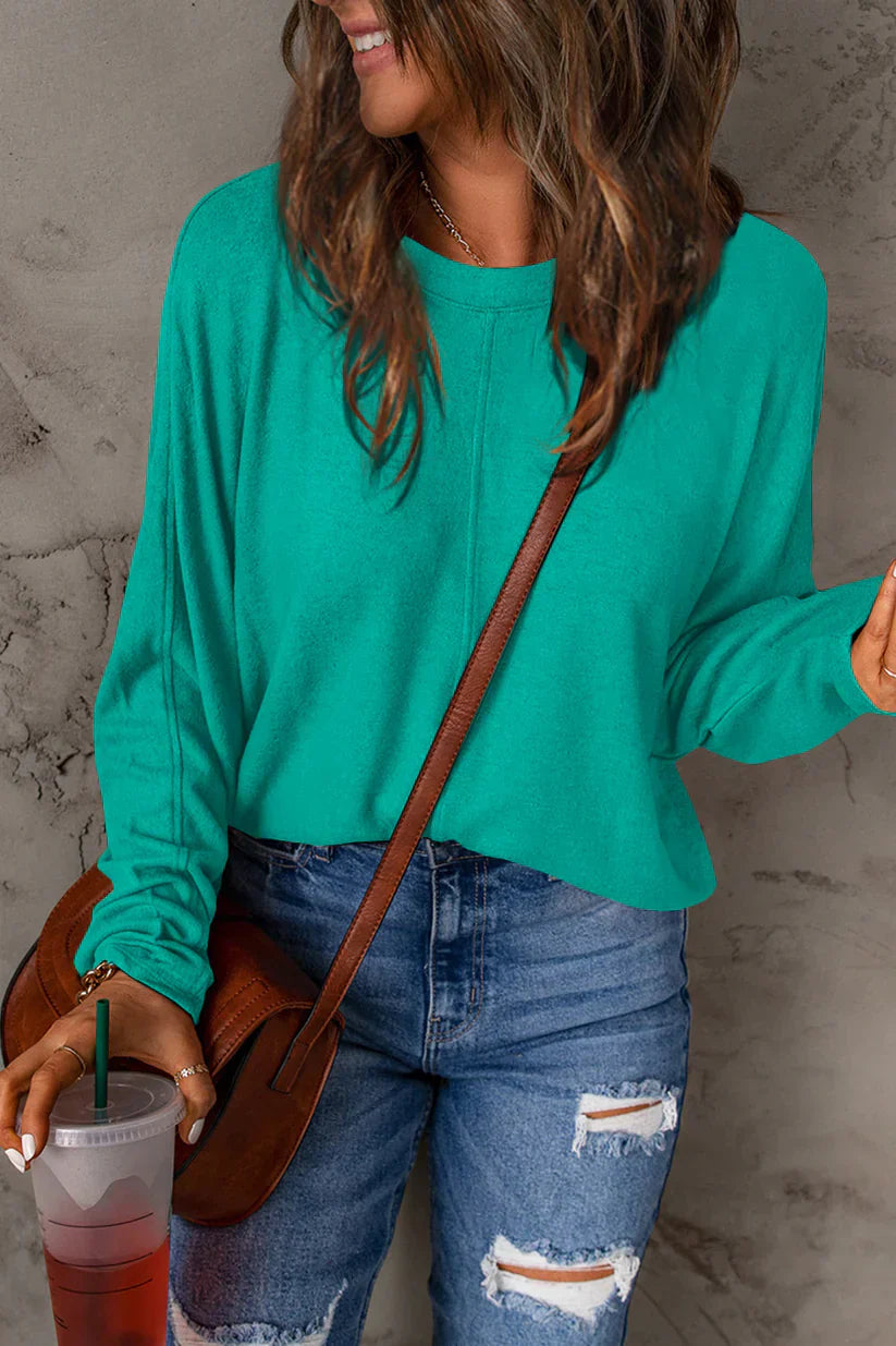 Fiona - Stylish Casual Long Sleeve Round Neck Autumn Shirt for Women