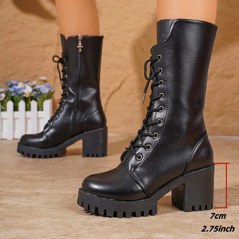 Stylish Vegan Leather Zipper Boots for Women - Dorothy