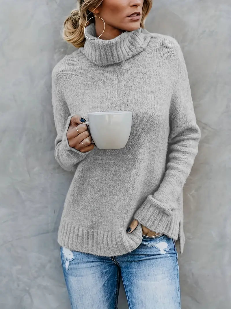 Chic Clara - Turtleneck Sweater for Effortless Style