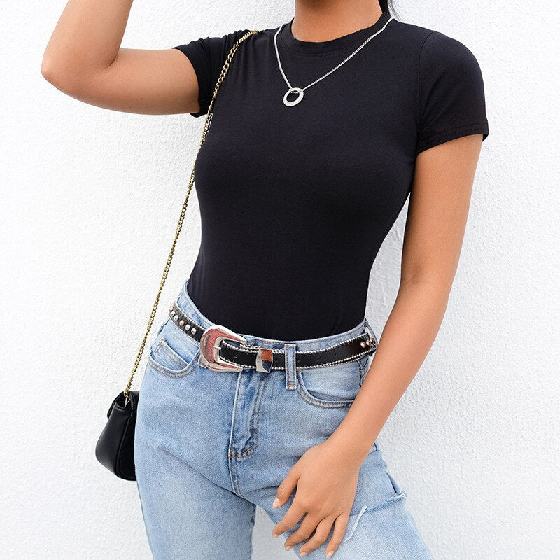 Carmela - Ultimate Comfortable T-shirt Bodysuit for Everyday Wear for Women