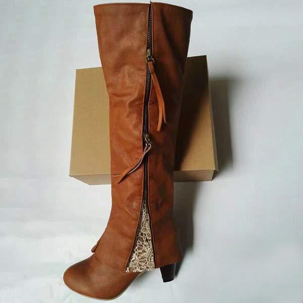 Eudora - Elegant Vintage Heeled Boots for a Timeless Look