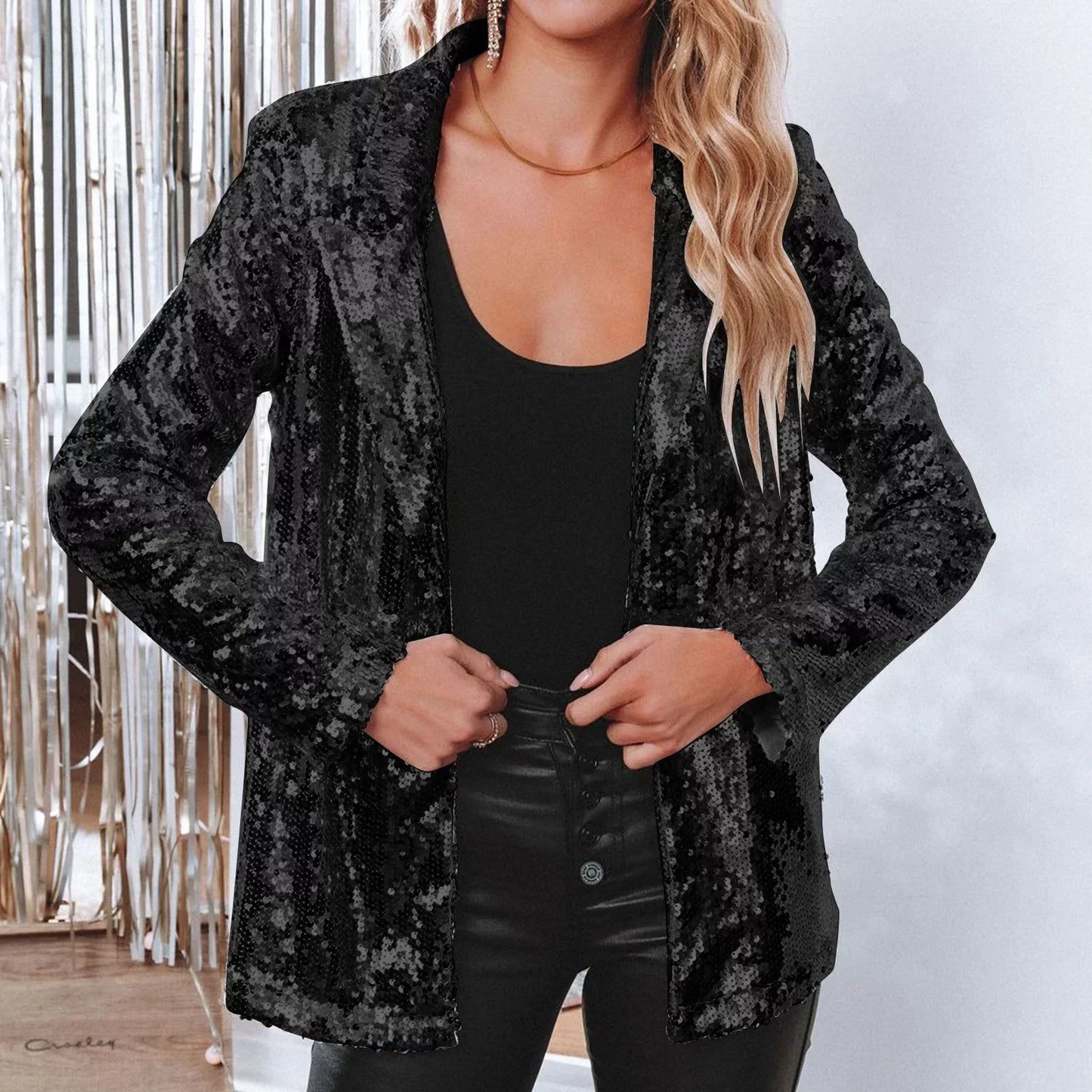 Glitzernder Alina Pailletten-Blazer für einen funkelnden Auftritt