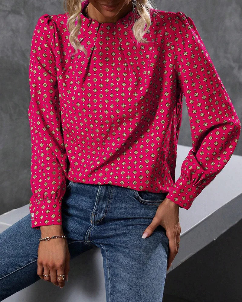 Louisa - Patterned vintage blouse