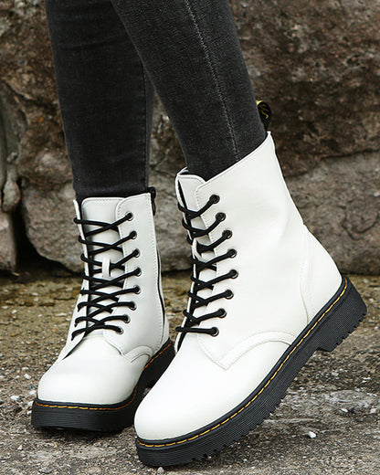 Stylish Monica Ankle Boots with Lacing and Zipper