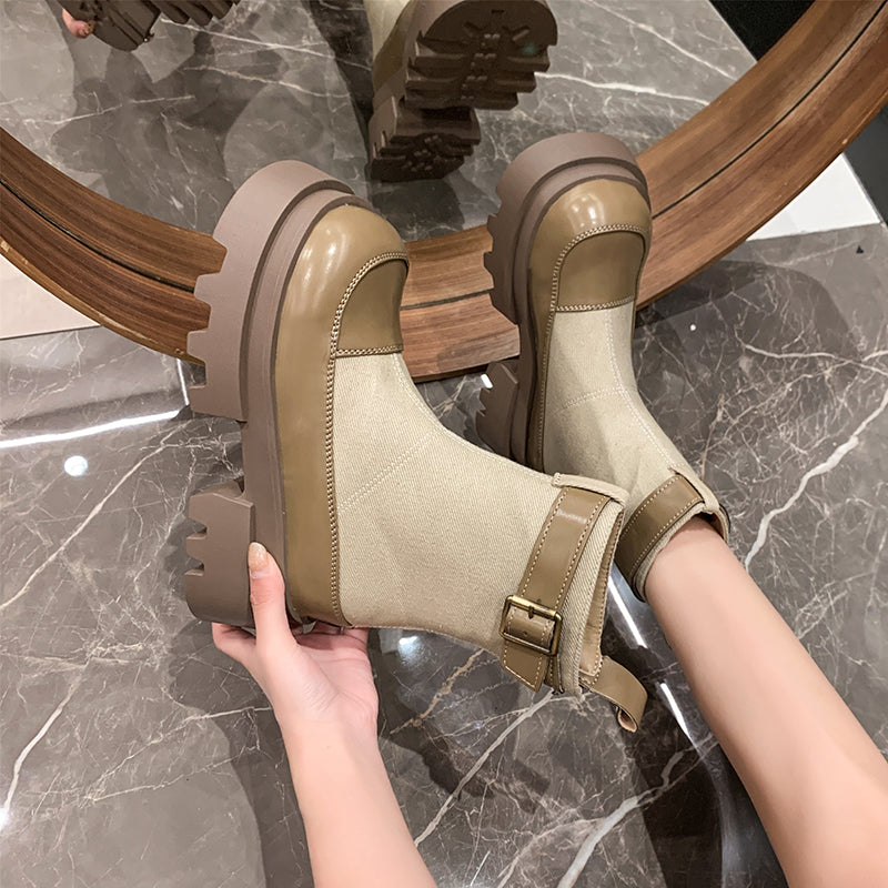 Louise - Trendy Women's Ankle Boots with Stylish Platform Soles
