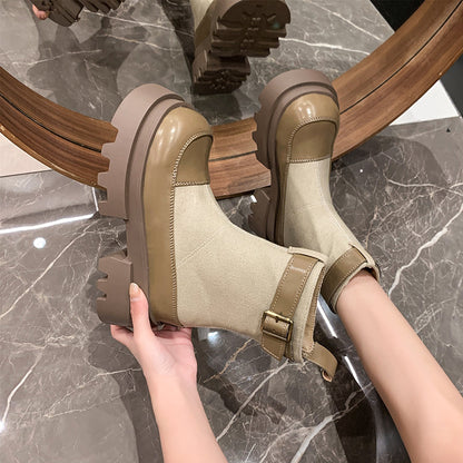 Louise - Trendy Women's Ankle Boots with Stylish Platform Soles
