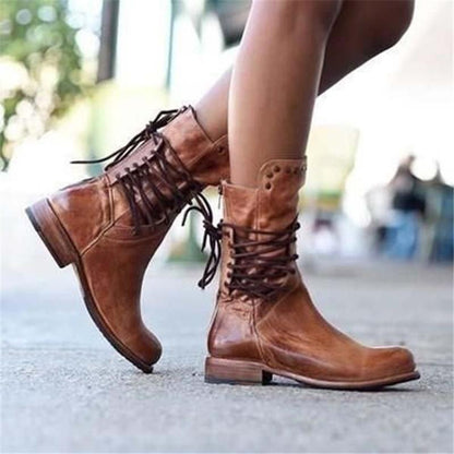 Pamper your feet with the stylish Delilah leather boots, perfect for the autumn season!