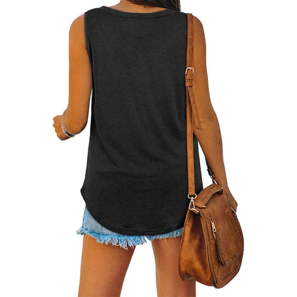 Michelle - Elegant V-neck Jersey Tank Top for Women