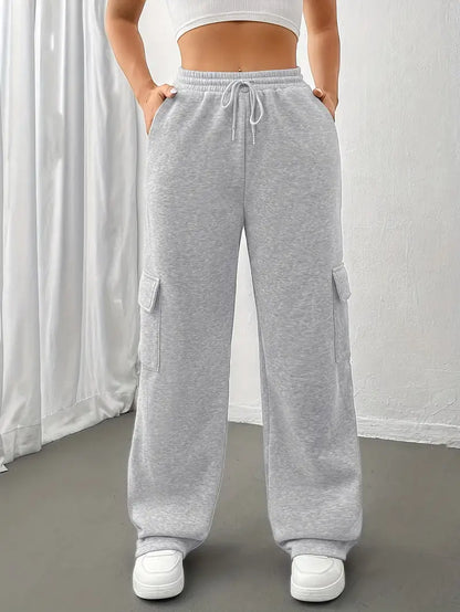 Celeste - Stylish Straight Joggers with Practical Flap Pockets