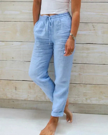 STACY - Elegant linen trousers for women