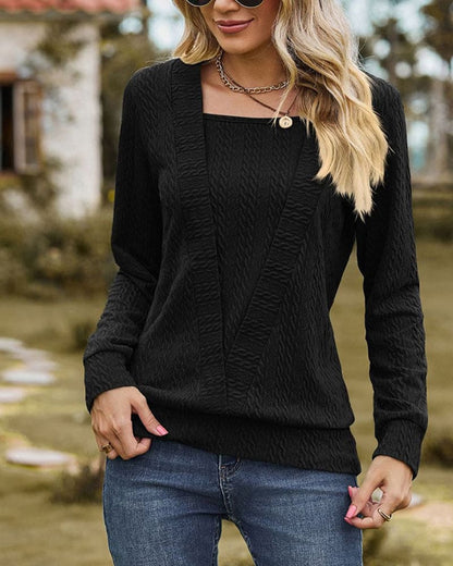 Amiyah - Elegant Long Sleeve Blouse for the Perfect Autumn Look for Women