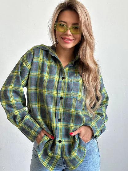 Carrie | Stylish checked flannel shirt