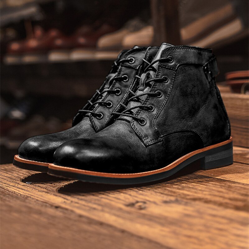Stylish Men's Clyde Orthopedic Leather Boots for Ultimate Comfort