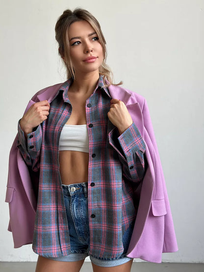 Carrie | Stylish checked flannel shirt