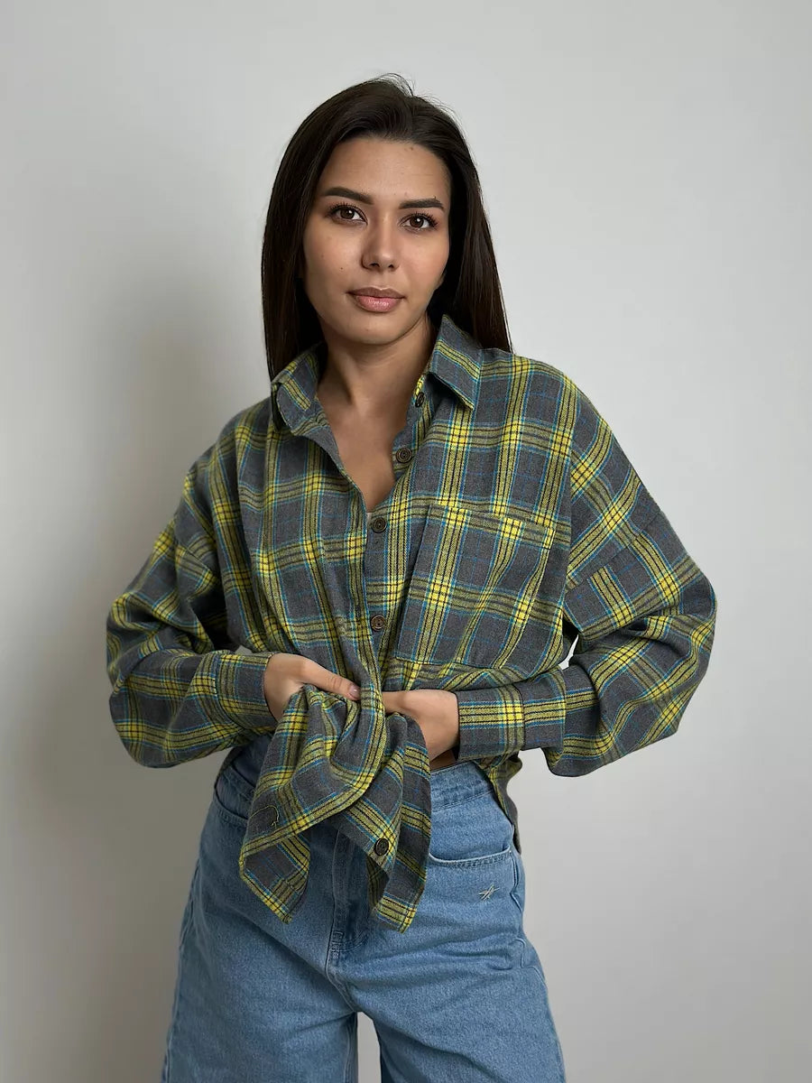 Carrie | Stylish checked flannel shirt