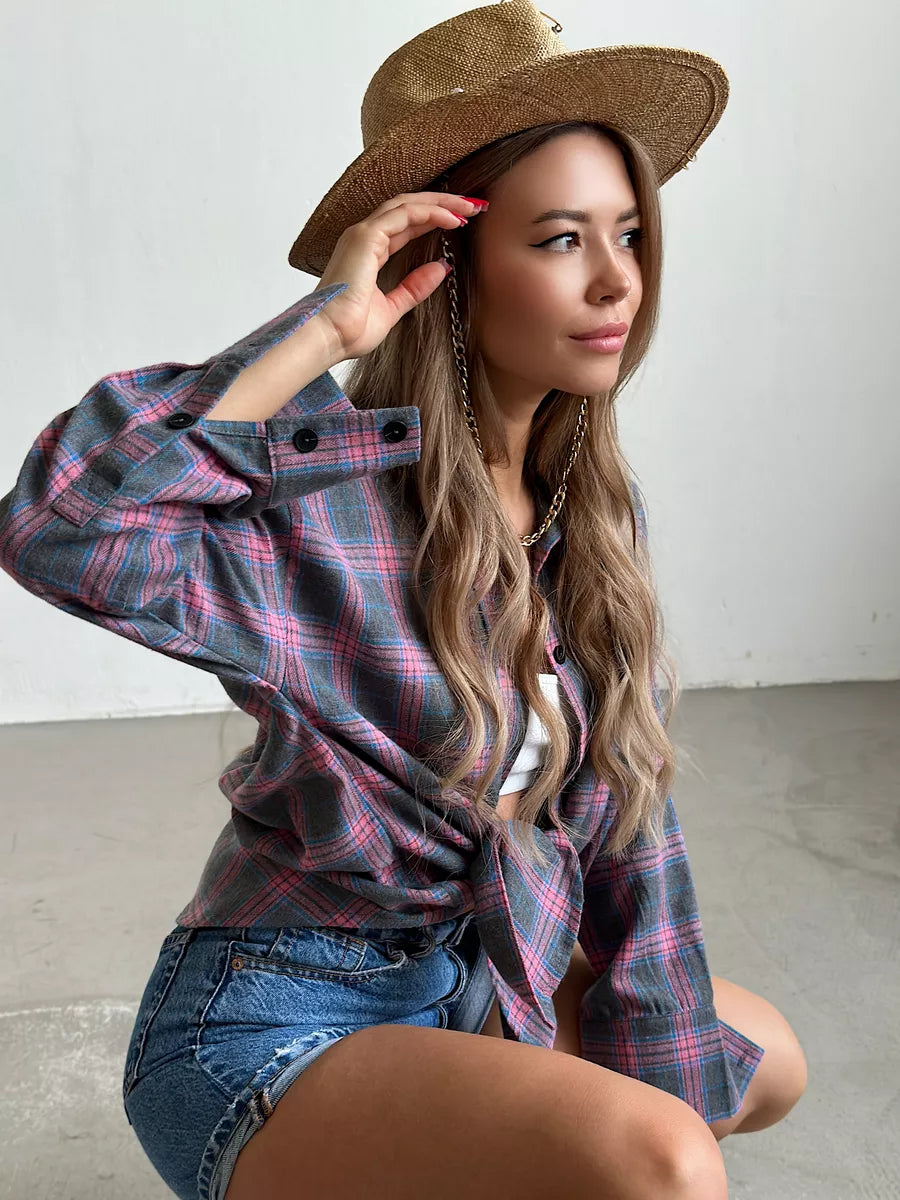 Carrie | Stylish checked flannel shirt