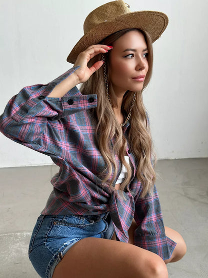 Carrie | Stylish checked flannel shirt