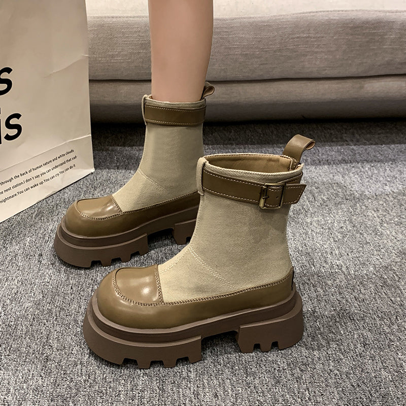 Louise - Trendy Women's Ankle Boots with Stylish Platform Soles