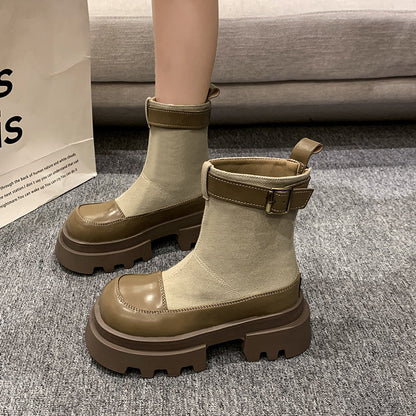 Louise - Trendy Women's Ankle Boots with Stylish Platform Soles