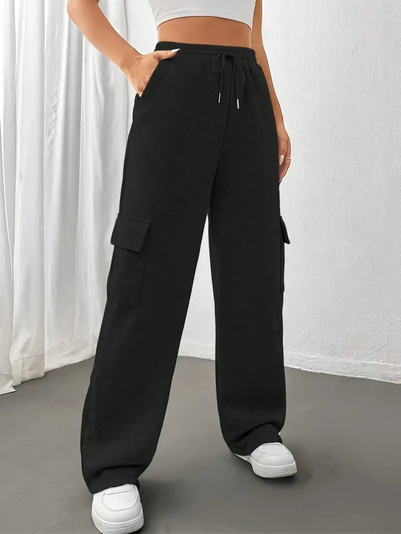 Celeste - Stylish Straight Joggers with Practical Flap Pockets
