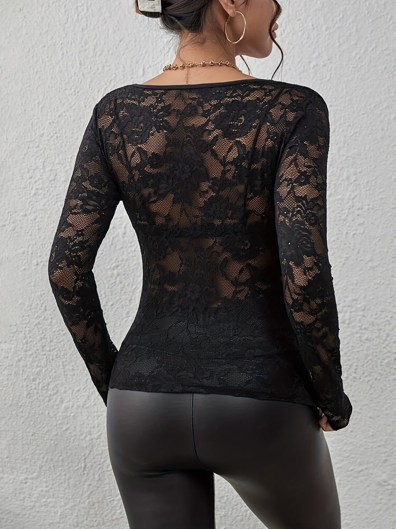Paislee - Elegant Autumn Lace Blouse for Women